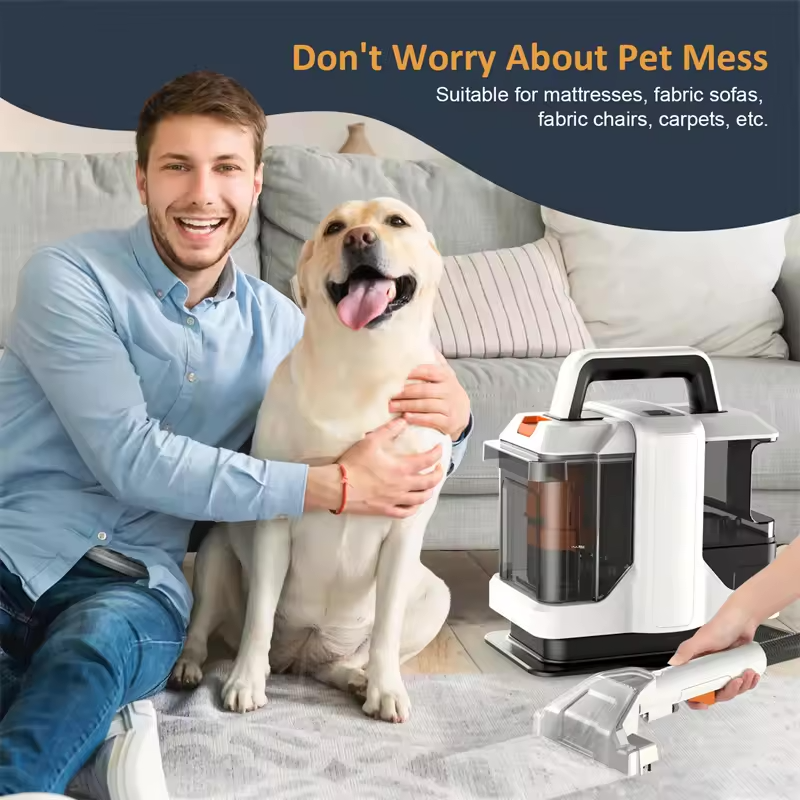 Portable Cleaner for Carpets and Fabrics